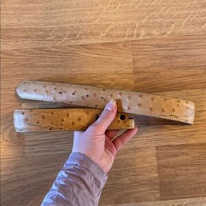 Tony Lama Ostrich Belt without buckle